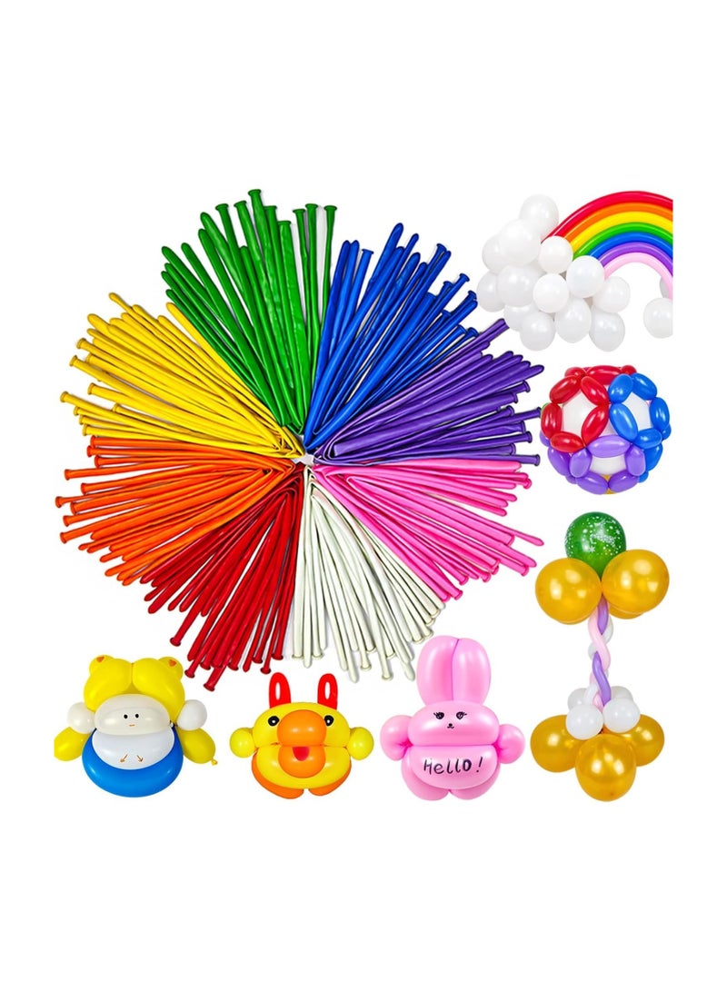 Long Balloon Animal Twisting Balloons for for Animal Shape Birthdays Clowns Pack of 100 - Image 1