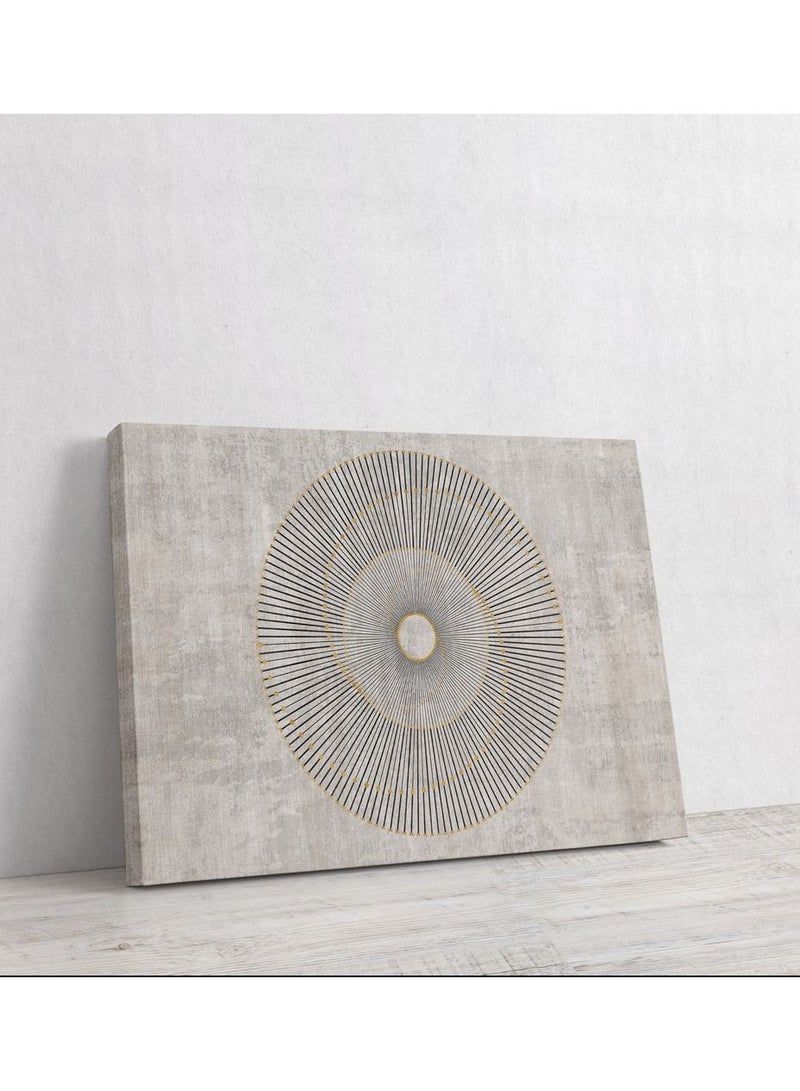 مودكلاس لوحه فنيه جداريه بخامة كانفس بتصميم تجريدي معاصر أنيق يجمع بين درجات اللون الرصاصي - Image 2