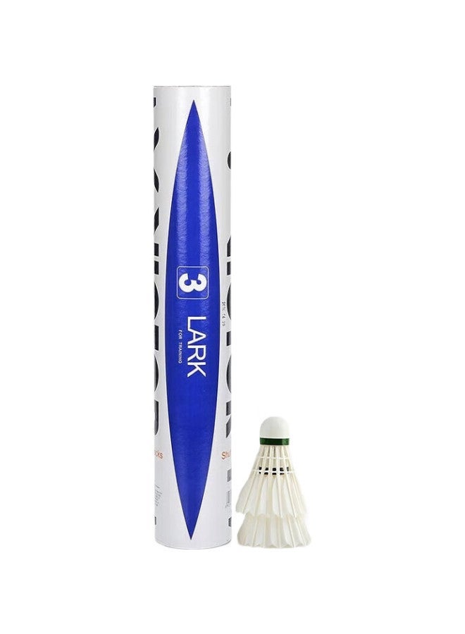 Victor Badminton Shuttlecocks, Stable And Durable For Club Matches And Training, Lark3 No. 3, Pack Of 12 - Image 1