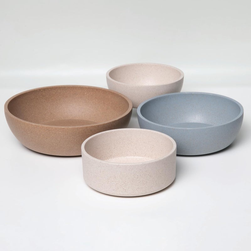 Loving Pets - Dolce Bamboo - Eco-Friendly Pet Bowls & Dishes for Dog, Cats, Puppy Food and Water Bowl -Sustainable and Dishwasher Safe, Made with Real Bamboo (Large, Oat-Beige) - Image 2
