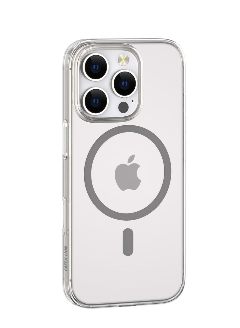 GREEN LION iPhone 16 Pro Magsafe Delgado Case / Anti Fingerprint / Anti Scratch / Responsive Buttons / Ultra HD Clarity / Camera Protection / Ultra Drop Protection / Ultra Slim - Clear - Image 1