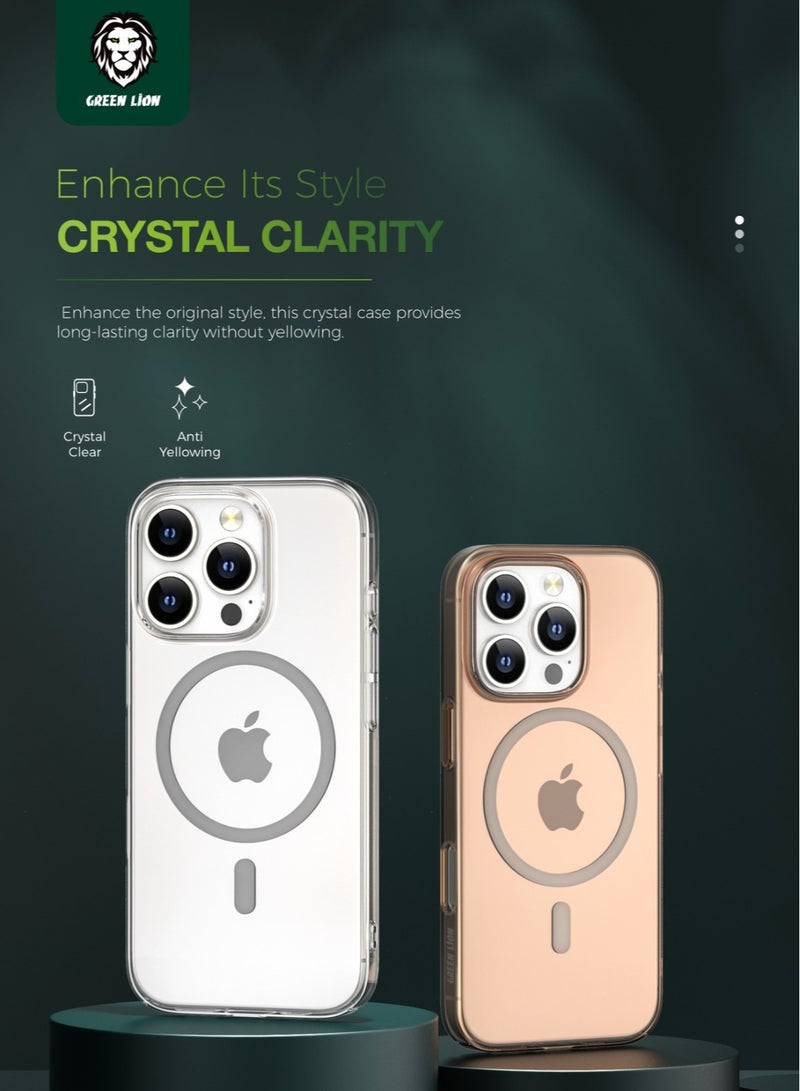 GREEN LION iPhone 16 Pro Magsafe Delgado Case / Anti Fingerprint / Anti Scratch / Responsive Buttons / Ultra HD Clarity / Camera Protection / Ultra Drop Protection / Ultra Slim - Clear - Image 4