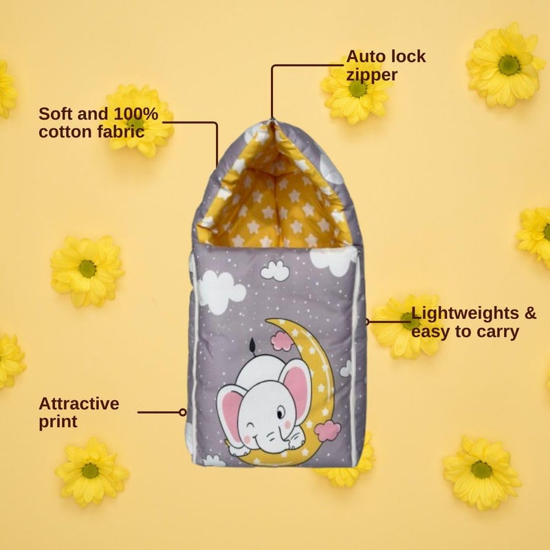 RUMPES 3-in-1 Baby Bed, Sleeping Bag & Carry Nest- Soft, Lightweight Cotton Bedding for Newborns (0-6 Months) - Travel-Friendly Bassinet for Co-Sleeping & Easy Carrying, Hypoallergenic & Unisex Design - Image 2