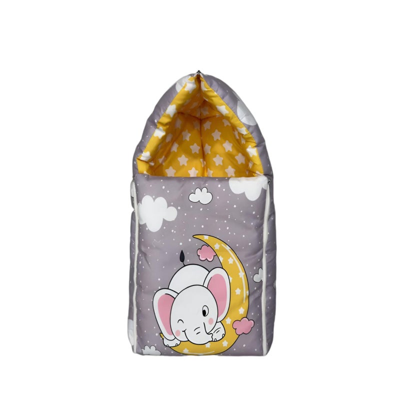 RUMPES 3-in-1 Baby Bed, Sleeping Bag & Carry Nest- Soft, Lightweight Cotton Bedding for Newborns (0-6 Months) - Travel-Friendly Bassinet for Co-Sleeping & Easy Carrying, Hypoallergenic & Unisex Design - Image 1