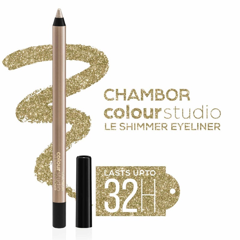 Chambor قلم تحديد العيون شيمبور كولور ستوديو لي شيمر 32 ساعة مقاوم للماء ومقاوم للتلطخ لون مونستون شيمر 1 مل - Image 2