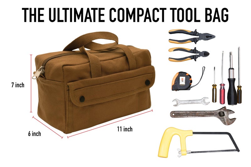 Rothco Mechanic's Tool Bag - Heavy-Duty Organization for Your Essential Tools and Gear, Coyote Brown - Image 4