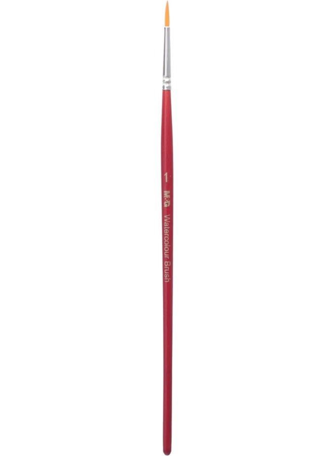 M&G Watercolor Round Brush, Fine Art Painting, Synthetic Bristles, No. 1 - Image 1