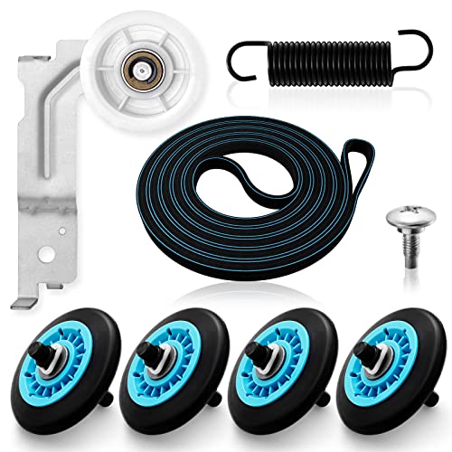 Azdele Upgraded Sam-Sung Dryer Repair Kit for DC97-16782A Samsung Dryer Roller Replacement Kit, DC93-00634A Dryer Idler Pulley, 6602-001655 Dryer Belt, Replacement for Samsung Dryer Parts (Figures 6 and 7) - Image 1