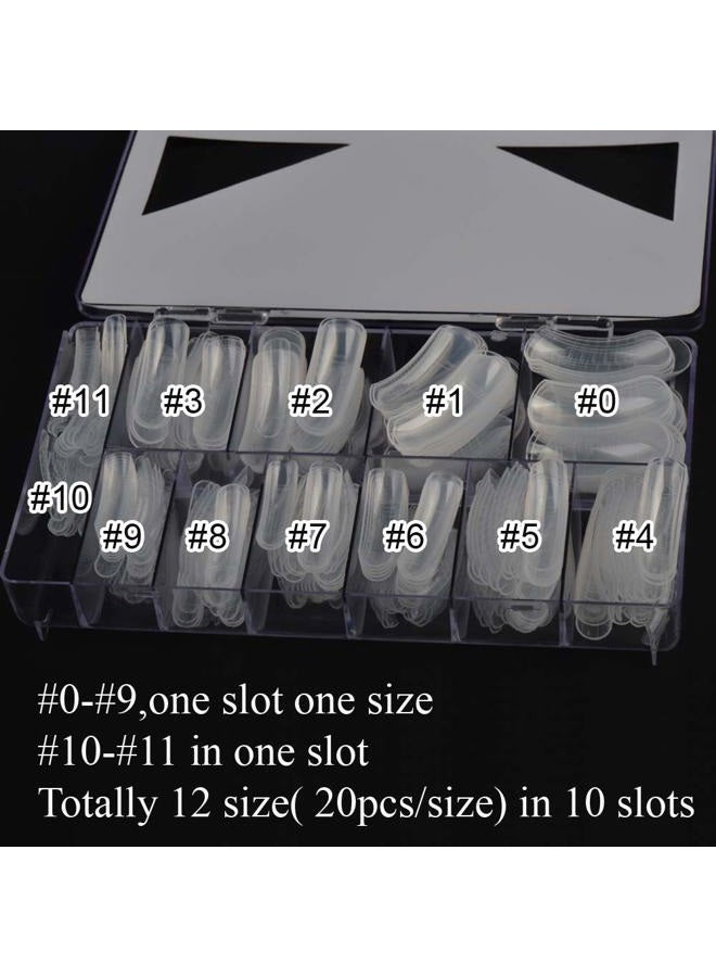 Liffly 240PCS Dual Forms Nail Mold for Poly gel UV Gel 12 Size With Scale - Image 5
