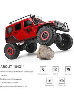 WLtoys 104311 RC Car, 1/10 Scale 4WD 2.4Ghz Remote Control Car, Brushed Motor Off-Road Crawler Car RTR for Kids and Adults - pzsku/Z7CE234856BC2D883C0A4Z/45/_/1725088798/c0e4f704-26d3-4734-9144-3e62cb3f8f65