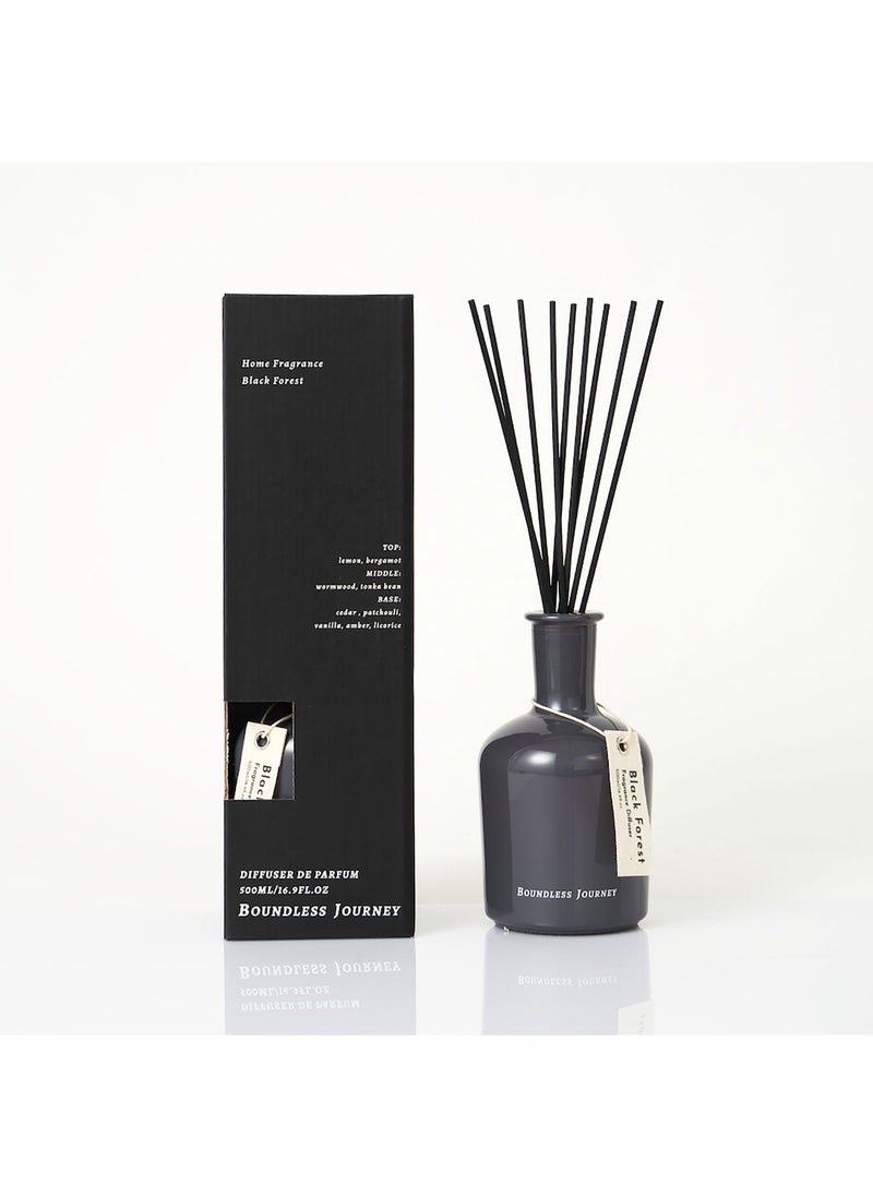 هومز موزع عطور مع أعواد عطر الغابة الخريفية 500 مل لون أسود 