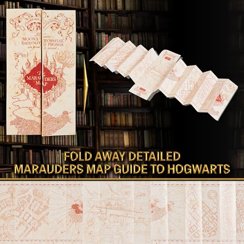 Harry Potter Stationary Set for Boys Girls with 4 Wand Pens Black Ink Marauders Map Hogwarts House Stamp Kit Cute School Supplies Gifts for Kids - Image 3