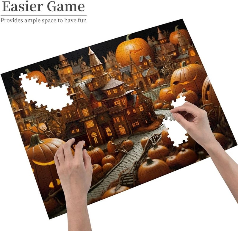Phayah Fantasy Pumpkin City 500 Piece Jigsaw Puzzle For Adults Home Decor - Image 4