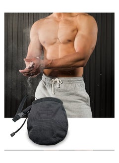 SYOSI Rock Climbing Chalk Bag, Drawstring Rock Climbing Chalk Bag, Bouldering Chalk Bag Bucket, with Belt and Zipper Pocket for Fitness, GYM Weight Lifting, Hunting, Bouldering Magnesium Sack  - Image 4