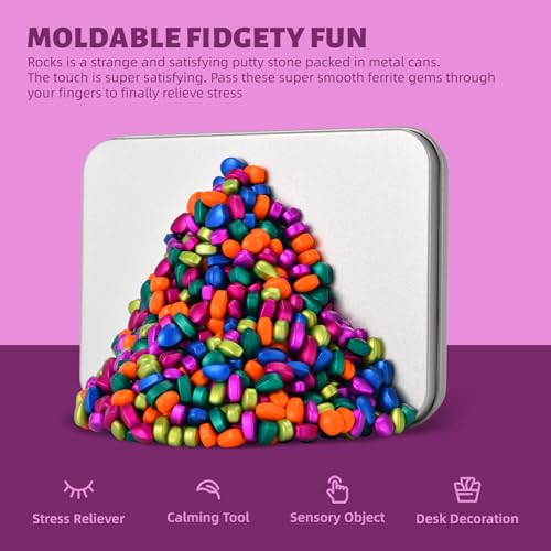 LCVUUK 550pcs Fidget Toys AdultsWeak Magnetic Stones Desk Fidgets Stress Relief Toy Fidget Adults GiftsSensory Toys for ADHD Gift - Image 5