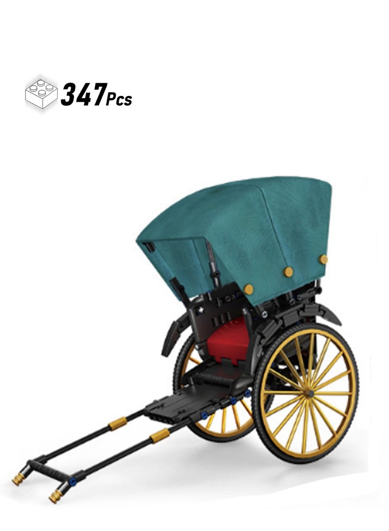 Loquat 347pcs Rickshaw Model Set Building Blocks Creative Diy Simulation Collection Building Assembly Toys Children'S Gifts Home Decorations - Image 1