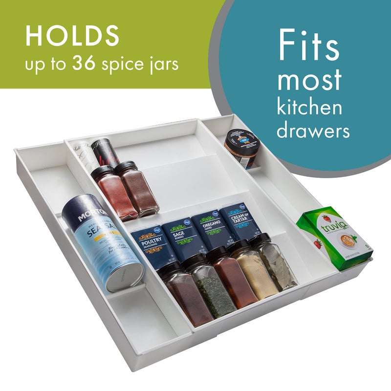 Dial Industries, Inc. Dial Industries Expandable Kitchen Drawer Spice and Season Jar Organizer Tray - Image 3