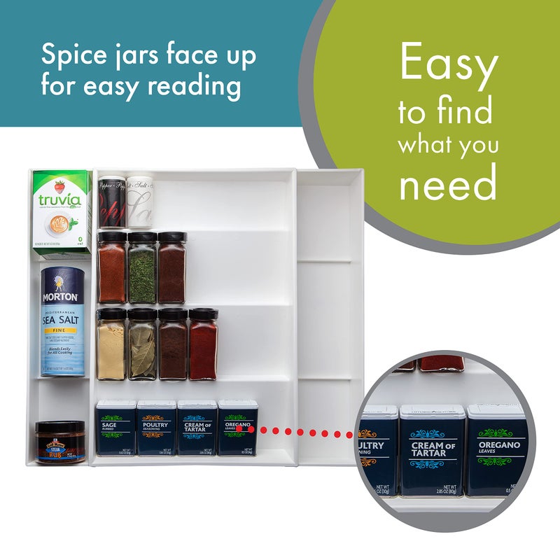 Dial Industries, Inc. Dial Industries Expandable Kitchen Drawer Spice and Season Jar Organizer Tray - Image 4