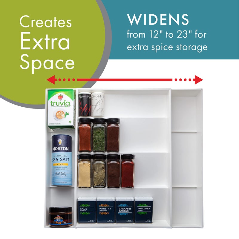 Dial Industries, Inc. Dial Industries Expandable Kitchen Drawer Spice and Season Jar Organizer Tray - Image 2