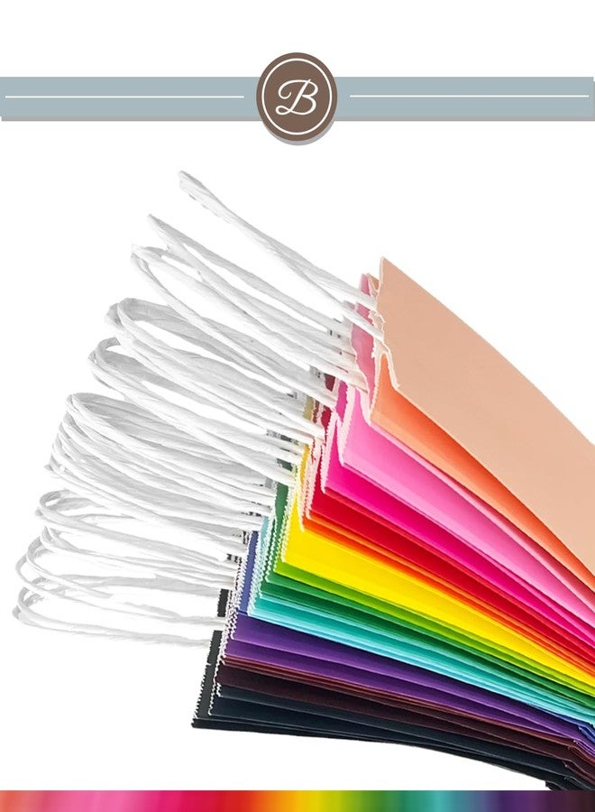 Bakepacker 32Pcs Paper Gift Bags with Handles 16 Different Senior Color Bags Multiple Uses(8.3"x6"x3.15", Small Size) - Image 2