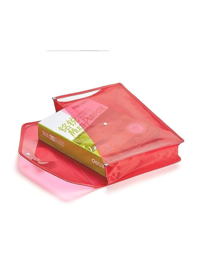 Shining Zon Envelope Folder Transparent Poly-Plastic A4 Documents File Storage Bag with Snap Button Set of 5 Certificate File Holder Document Folder for A4 Size Legal Brief Bag for Document - Image 3