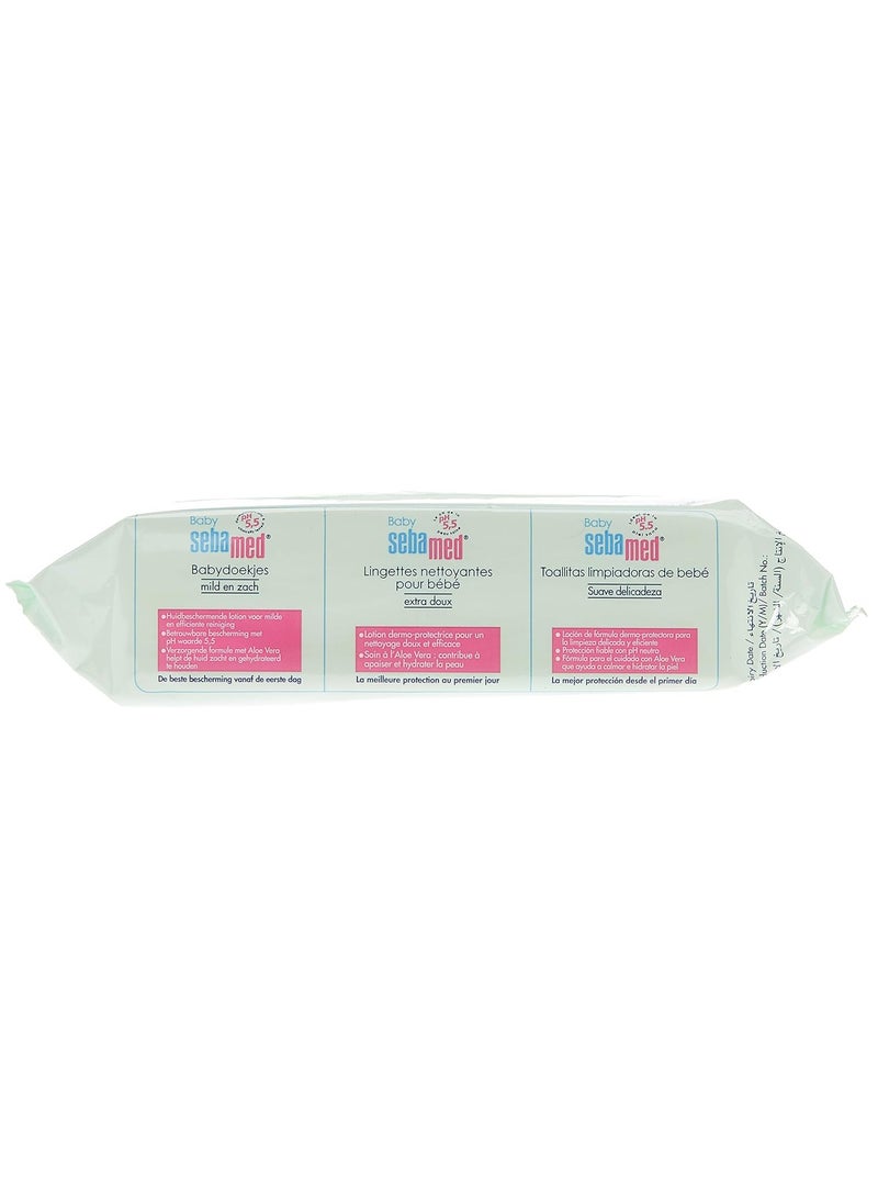 Sebamed Baby Cleansing Wet Wipes With Aloe Vera 72 Pieces Pack - Image 2
