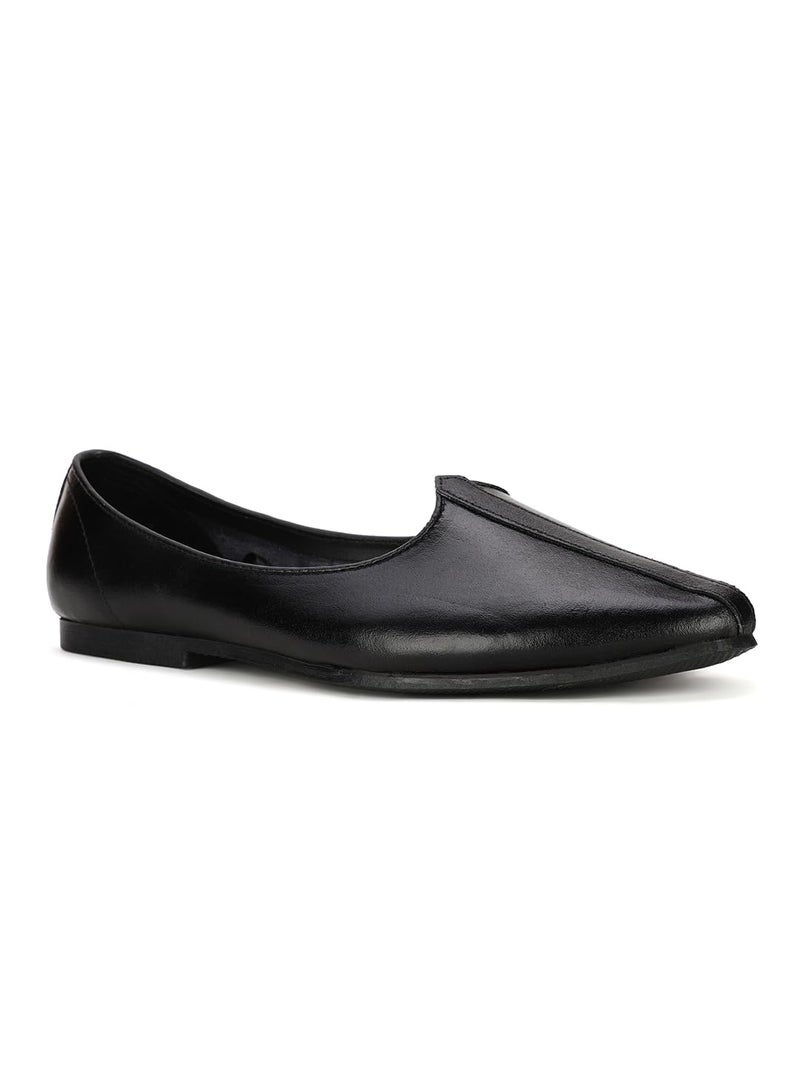 Bata Men's Slip-on Mojari - Black (9 UK) (8546177) - Image 2