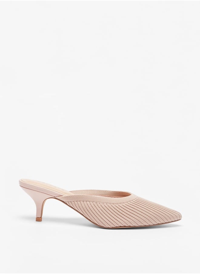 Celeste - Women Slip On Mules with Kitten Heels - Image 1