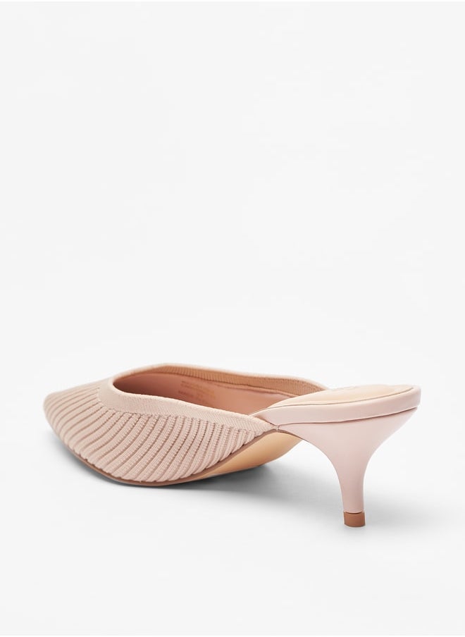 Celeste - Women Slip On Mules with Kitten Heels - Image 1