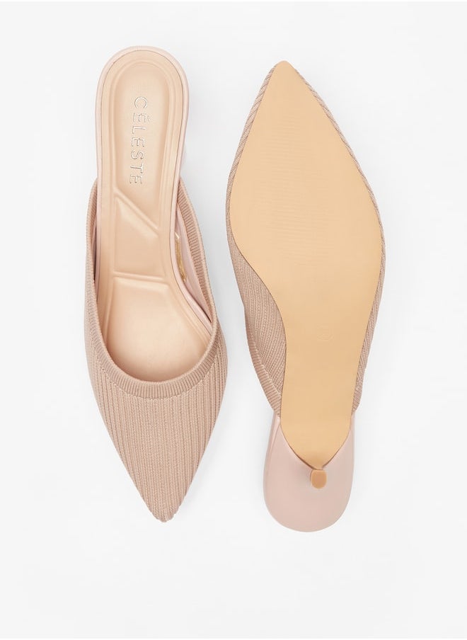 Celeste - Women Slip On Mules with Kitten Heels - Image 1