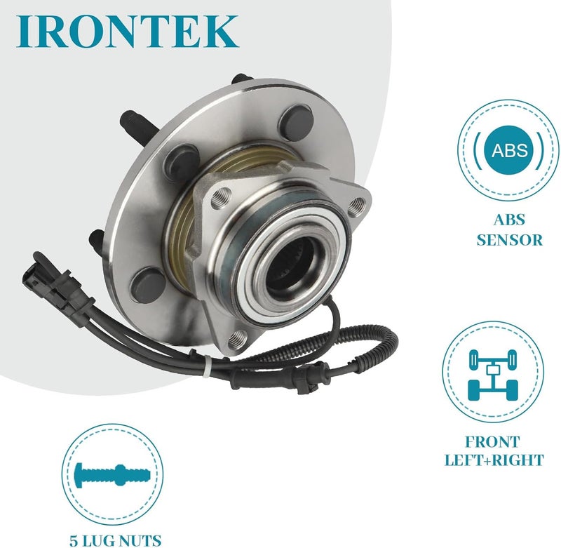 IRONTEK 515126 Front Wheel Hub Bearing Assembly for 2009-2011 Dodge RAM 1500 with ABS - Image 2