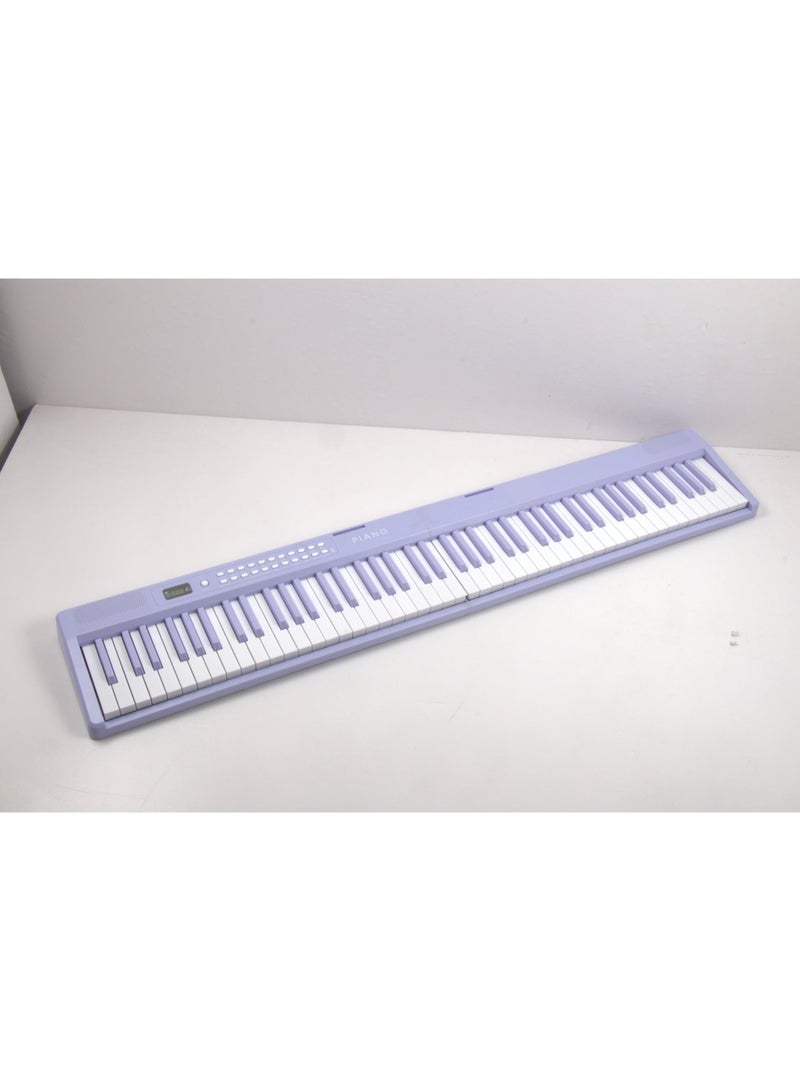 WALALLA 88 Key Foldable Electronic 5V Type-C Keyboard Piano, 3-digit LED display Electric Piano Digital Piano with Dual Bluetooth Mode, 1000 Rhythms, 1000 Tones and 150 Demos for Beginners Adults(Purple 4.4kg) - Image 3