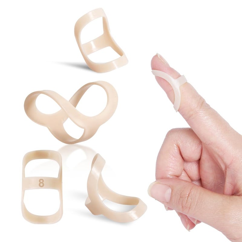 UAKIKAU Oval Finger Splint 6 pcs Finger Splints for Arthritis Mallet Finger Trigger Finger Splint hypermobilityEDS finger For ThumbMiddleIndexPinky or Ring Fingersize 45 each 3pcs