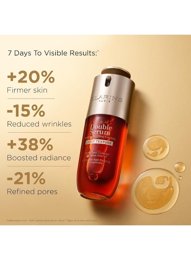 CLARINS Double Serum Light Texture 30ml | Lightweight Anti-Aging Two-Phase Face Serum with 21 Plant Extracts | Firms, Smooths & Reduces Fine Lines for Oily & Combination Skin | Youth-Renewing Anti-Wrinkle Serum 30ml - Image 2