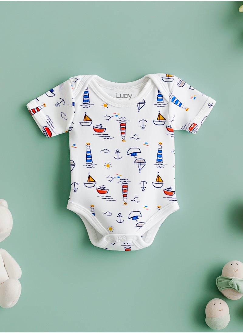 LUAY 100% Organic Cotton Clothing | Baby Clothes | Sleepsuits | Jumpsuits | Wonderful Suits for Baby Boys & Baby Girls, Newborns, Infants, Toddlers | Includes Vibrant Designs & Colors for a Festive Look  - Image 5