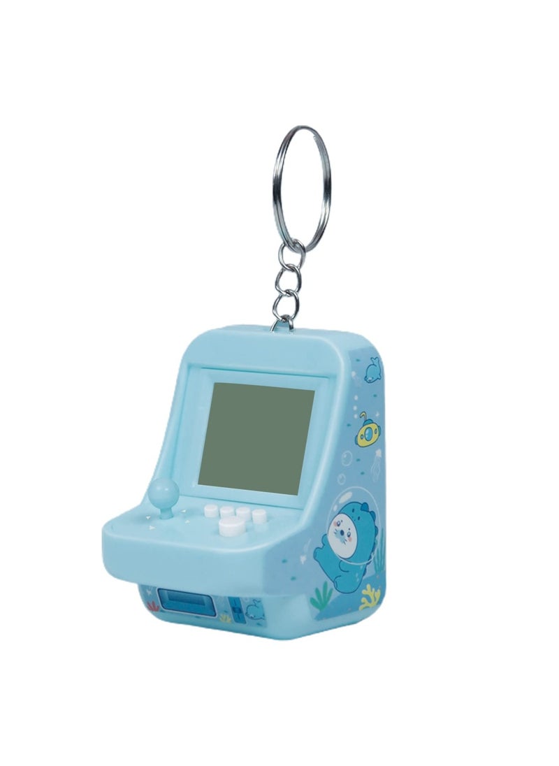Generic SYOSI Mini Game Console, Tiny Arcade Machine with Keychain 26 Classic Games Mini Game Console for Children (Blue)  - Image 1
