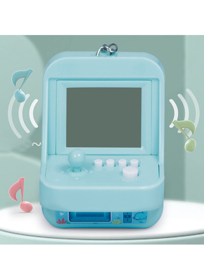 Generic SYOSI Mini Game Console, Tiny Arcade Machine with Keychain 26 Classic Games Mini Game Console for Children (Blue)  - Image 3