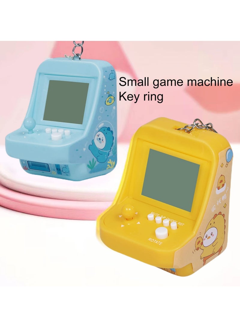 SYOSI Mini Game Console, Tiny Arcade Machine with Keychain 26 Classic Games Mini Game Console for Children (Blue)