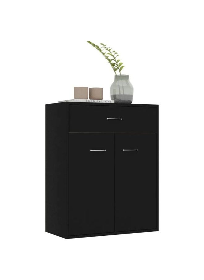 vidaxl vidaXL Sideboard Black 60x30x75 cm Engineered Wood  - Image 2