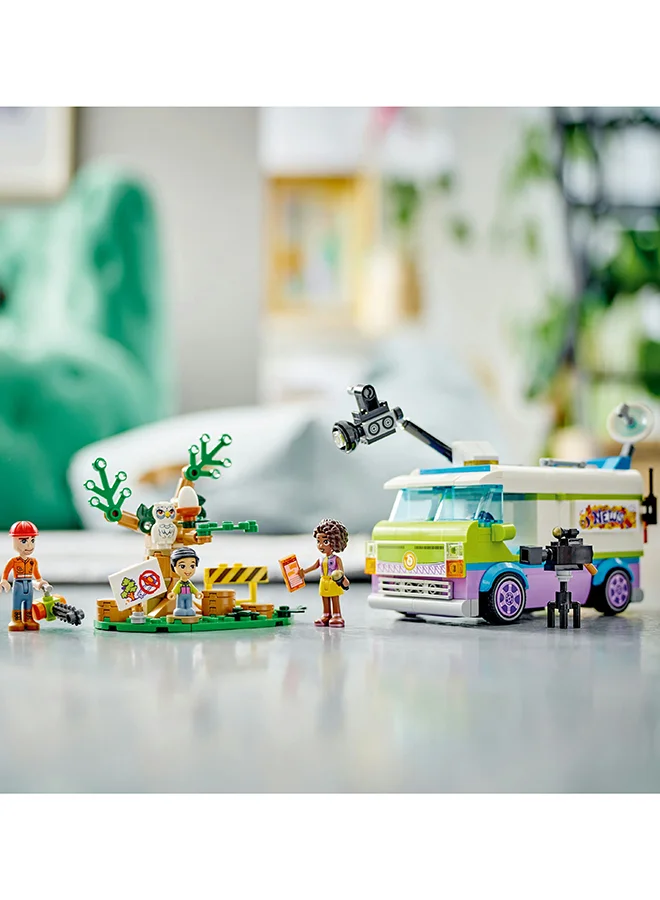 ليغو Friends Newsroom Van 41749 Building Toy Set; Creative Fun For Ages 6+; Includes Accessories So Kids Can Pretend To Film And Report The News; A Fun Gift For Kids Who Love Role Play (446 Pieces)
