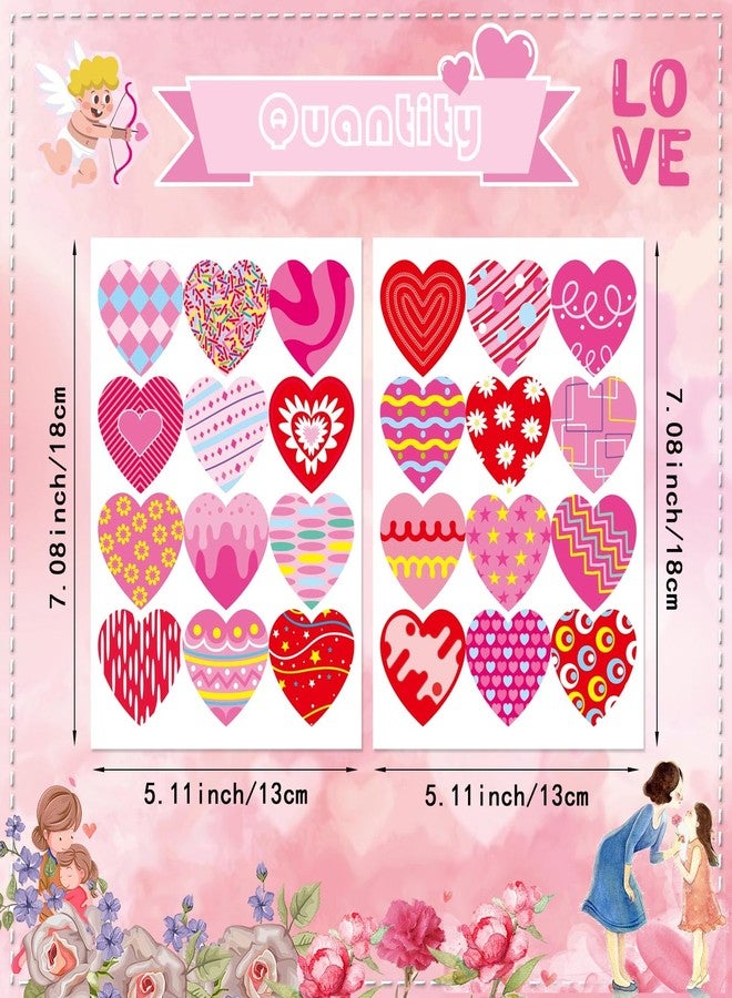 DUJAA 336 PCS Heart Stickers, Valentine Stickers for Kids Colorful Heart Stickers Valentine's Day Gift Stickers for Box Envelope Wedding Love Decorative Stickers Valentine's Day Craft Party Supplies - Image 3