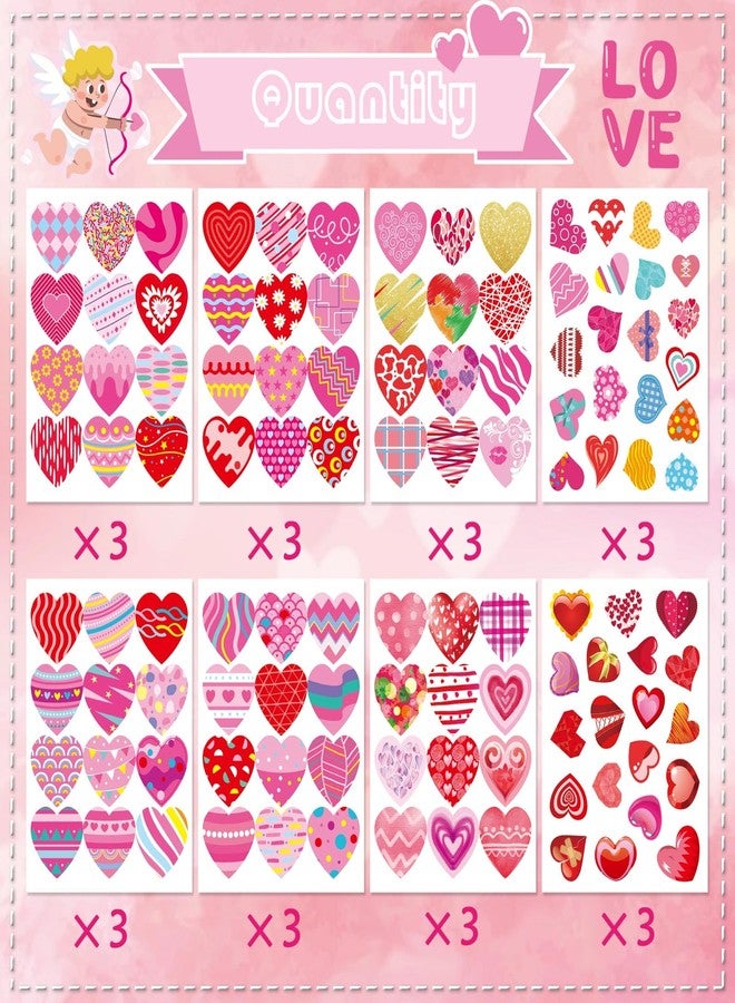 DUJAA 336 PCS Heart Stickers, Valentine Stickers for Kids Colorful Heart Stickers Valentine's Day Gift Stickers for Box Envelope Wedding Love Decorative Stickers Valentine's Day Craft Party Supplies - Image 2