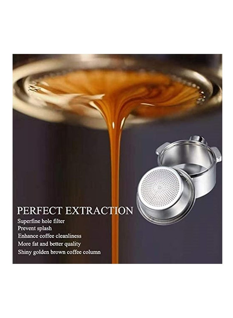 فلتر قهوة عالي الجودة من الاستانلس ستيل بدون قاع مع سلة تصفية مزود بمقبض أسود - مقاس 51 مم - Image 3