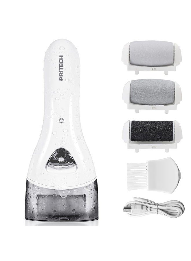 pritech Electric Feet Callus Removers Rechargeable,Portable Electronic Foot File Pedicure Tools, Electric Callus Remover Kit,Professional Pedi Feet Care Perfect for Dead,Hard Cracked Dry Skin Ideal Gift - Image 1