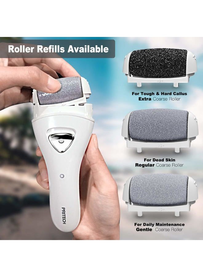pritech Electric Feet Callus Removers Rechargeable,Portable Electronic Foot File Pedicure Tools, Electric Callus Remover Kit,Professional Pedi Feet Care Perfect for Dead,Hard Cracked Dry Skin Ideal Gift - Image 3
