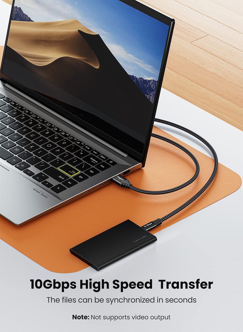 فاسجير كابل USB-C بطول 4.9 قدم - كابل USB-A إلى Type-C 3.2 Gen 2 مضفر بسرعة 10 جيجابت في الثانية، كابل بيانات Type-C متوافق مع Android Auto، شحن سريع 3 أمبير، متوافق مع أقراص SSD المحمولة، هاتف Galaxy S23، سلسلة X-box، جهاز تحكم PS5، وأجهزة USB-C. - Image 2