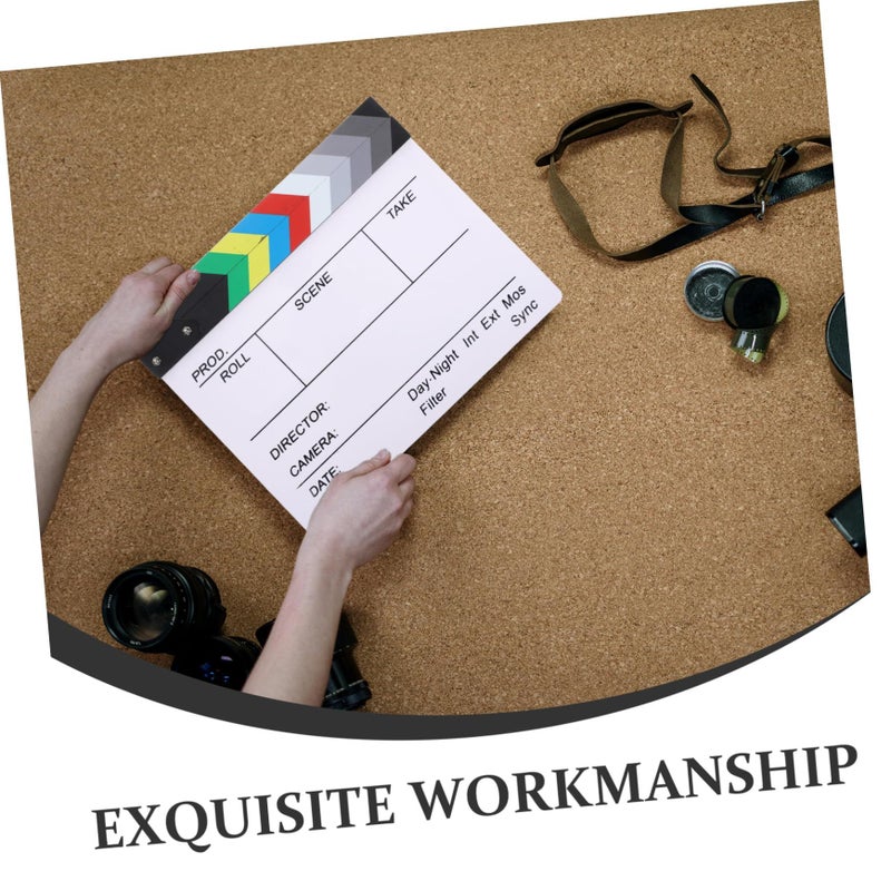 White Acrylic Film Clapperboard For Filmmaking Photography Studio And Home Decor - Image 4