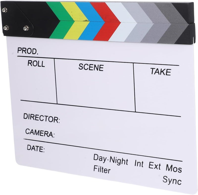 White Acrylic Film Clapperboard For Filmmaking Photography Studio And Home Decor - Image 1