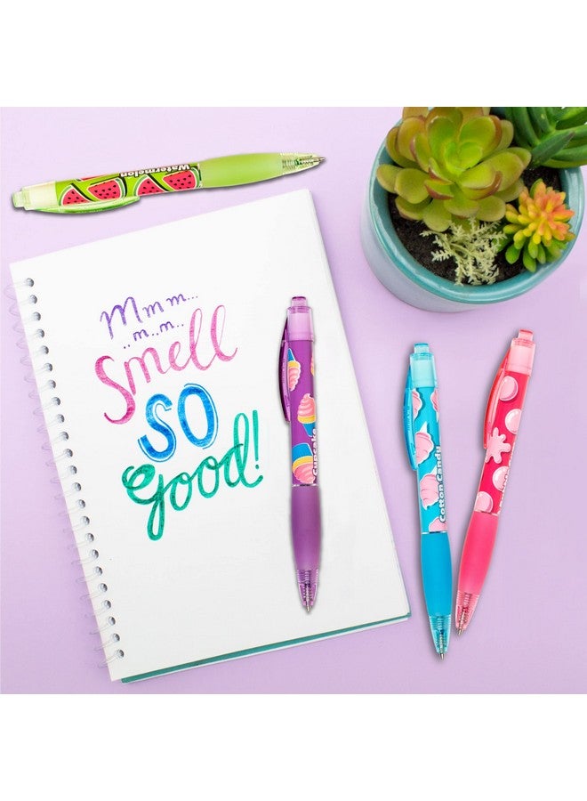 Scentco Glitter Gel Smens - Patented Gourmet Scented Colored Gel Ink Pens, Medium Point, 8 Count - Fun, Cute, Cool, Smelly Pens For Kids - Image 4