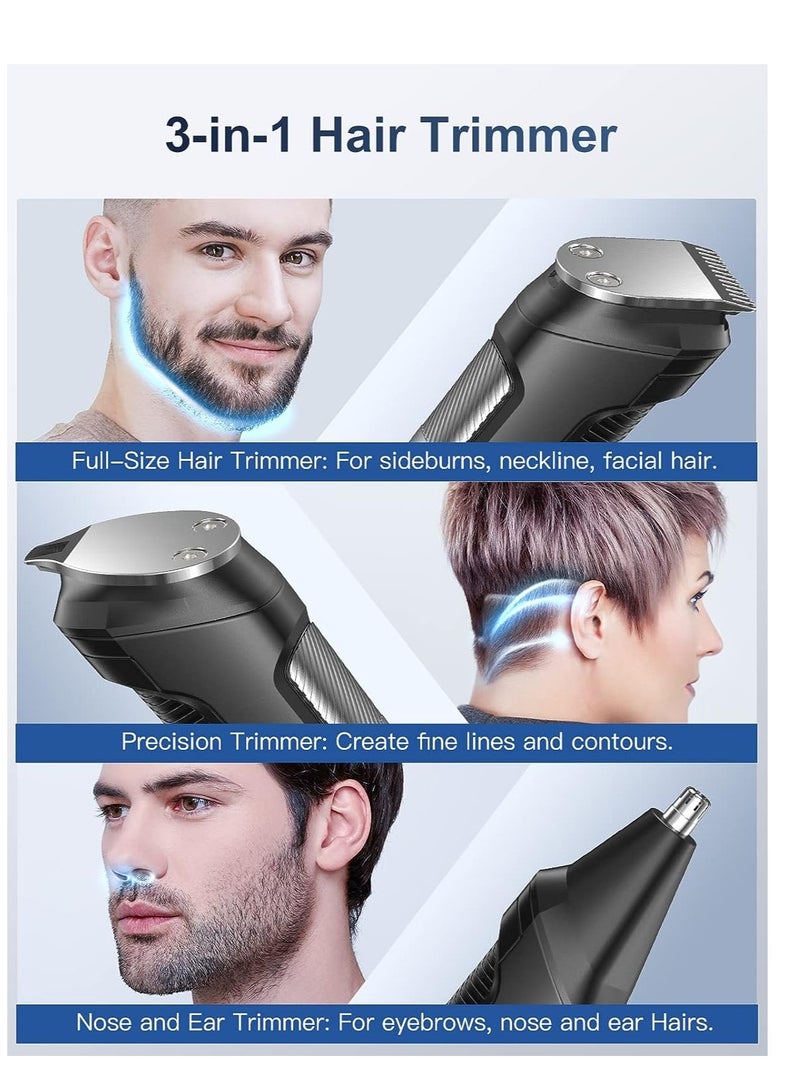 Zikra Beard Trimmer Hair Clipper for Men 13 Piece Men‚Äôs Grooming Kit with Cordless Rechargeable Hair  Nose Trimmer Electric Shaver Stainless Steel Blades for Painless Facial  Body Hair Removal - Image 2